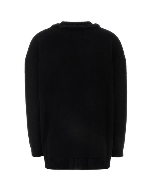 Valentino Garavani Black Wool Sweater