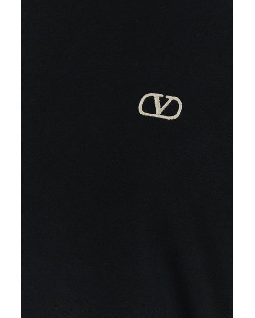 Valentino Garavani Black Cotton T-shirt