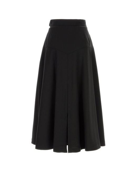 Burberry Black Twill Skirt