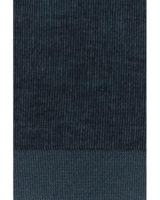 Brioni Melange Blue Cashmere Blend Sweater for men
