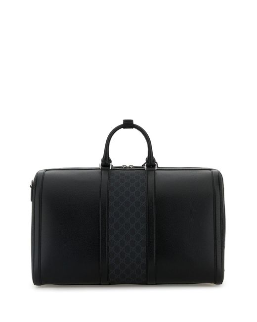 Borsa da viaggio in tela nera di Gucci in Black da Uomo