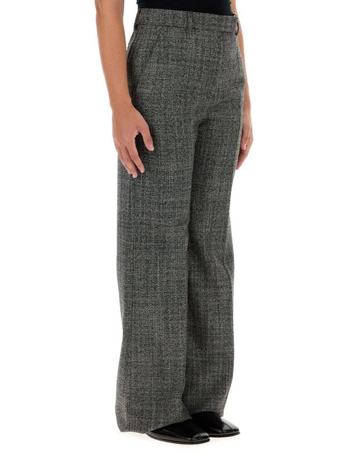 Valentino Garavani Black Two-tone Wool Palazzo Pant