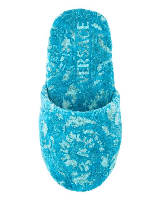 Versace Blue Slippers