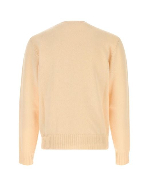 Valentino Garavani Natural Cream Wool Sweater for men
