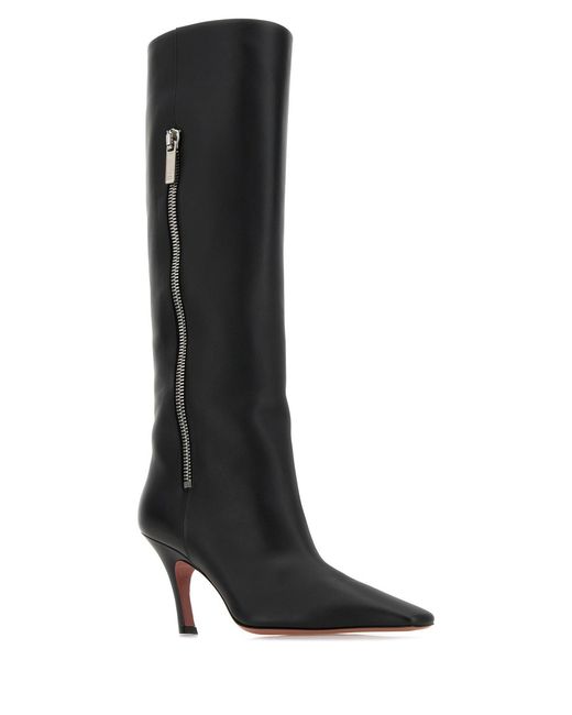AMINA MUADDI Black Leather Mona Boots