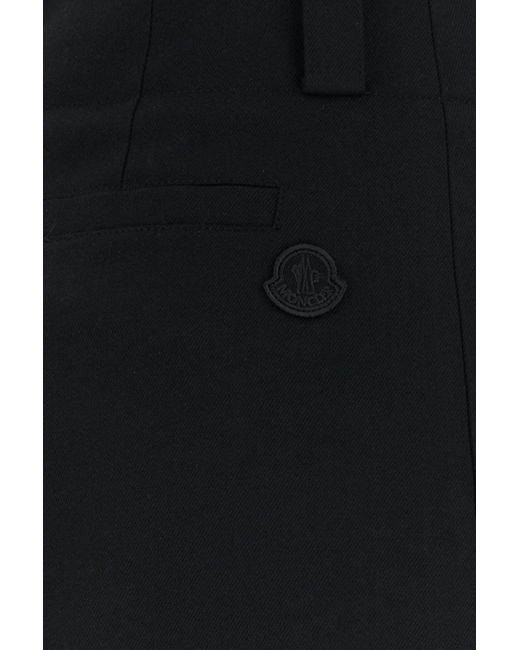 Moncler Black Polyester Blend Palazzo Pant