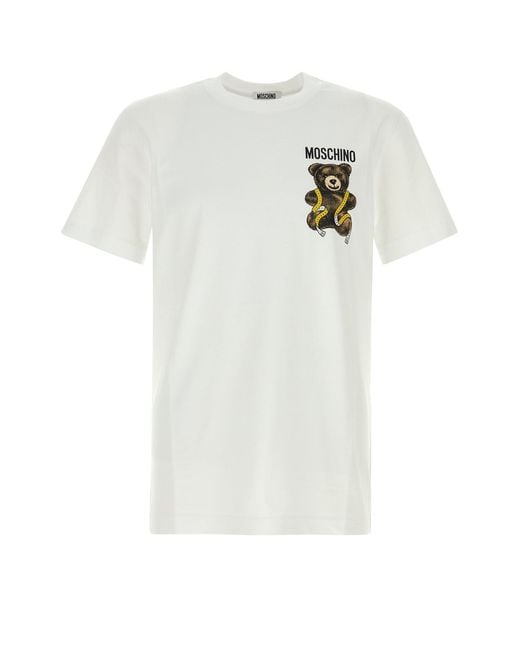 Moschino White Cotton T-shirt for men