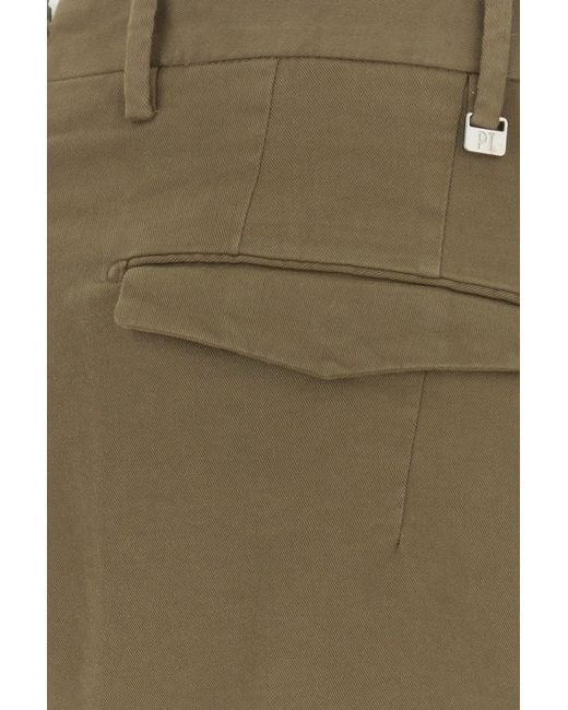 PT Torino Green Cappuccino Stretch Cotton Pant for men