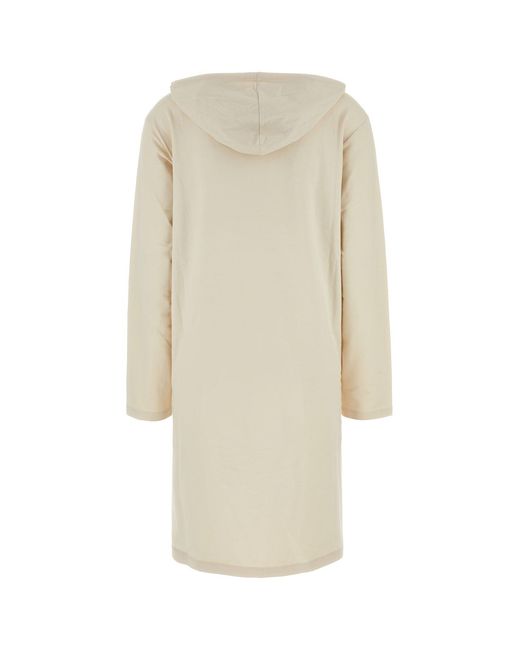 Abito felpa in cotone stretch crema di Prada in Natural