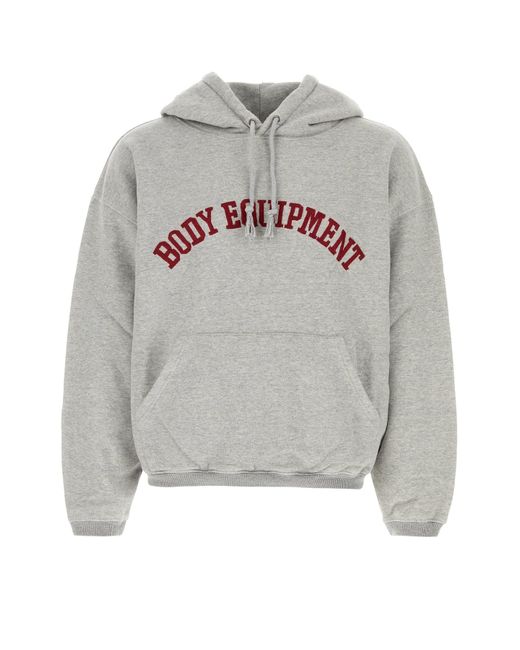 1989 STUDIO Gray Melange Grey Cotton Body Equipment Sweatshirt for men