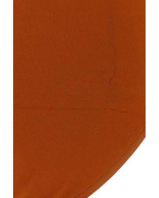 Eres Brown Stretch Nylon Clutch Bikini Bottom