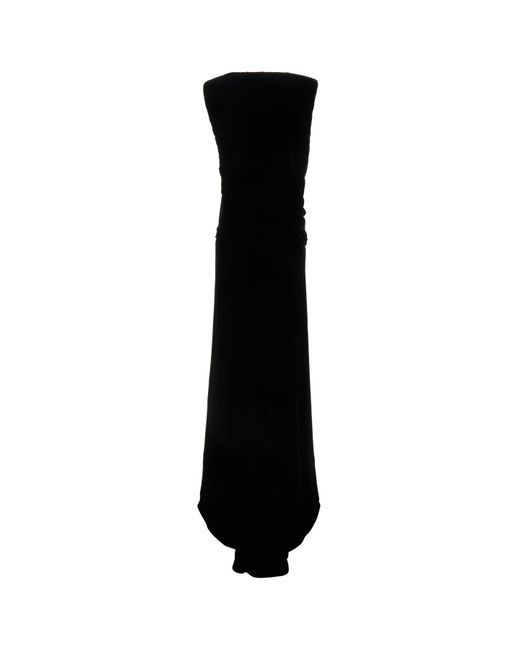 Valentino Garavani Black Velvet Long Dress