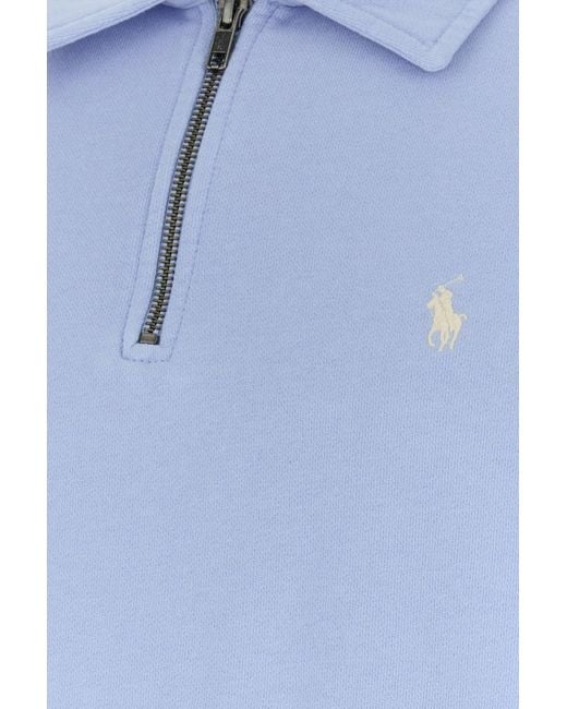 Polo Ralph Lauren Powder Blue Cotton Polo Shirt for men