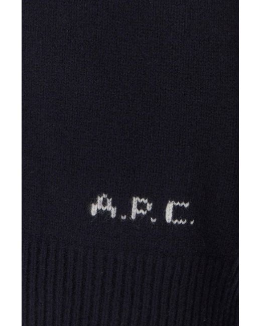 A.P.C. Midnight Blue Wool Edmond Sweater for men