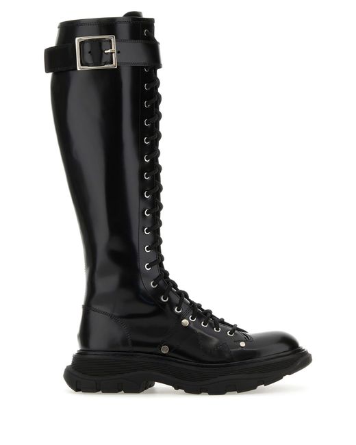 Alexander McQueen Black Stivali