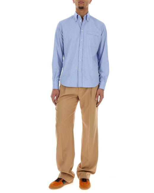 Valentino Garavani Powder Blue Oxford Shirt for men