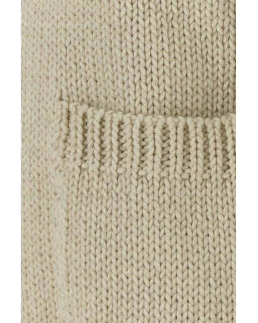 Auralee Natural Sand Wool Blend Cardigan for men