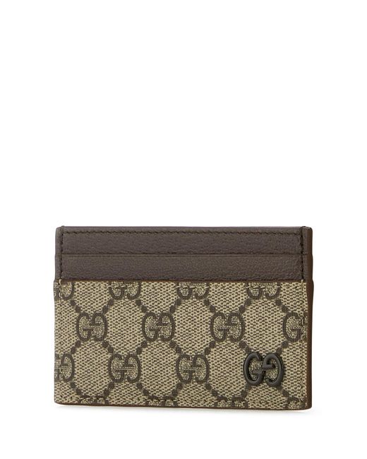 Portacarte in tessuto GG Supreme di Gucci in Gray da Uomo