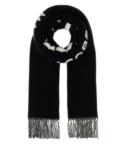Marc Jacobs Black Wool Blend Scarf