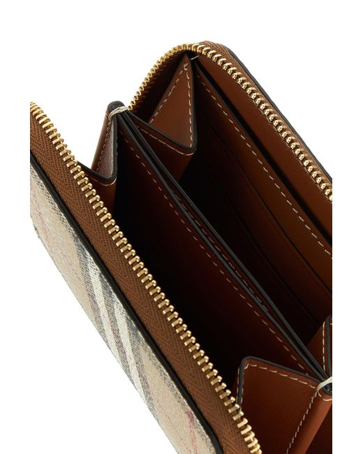 Burberry Natural Printed E-Canvas Wallet