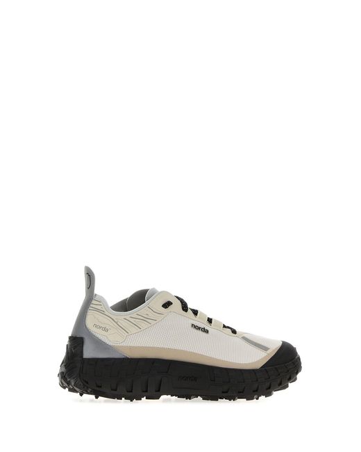 Norda White Multicolor Canvas 001a Sneakers