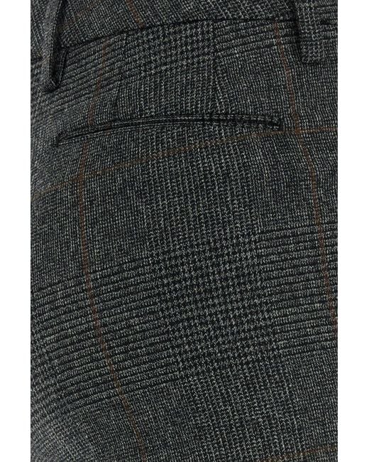 PT Torino Black Embroidered Stretch Wool Blend Pant