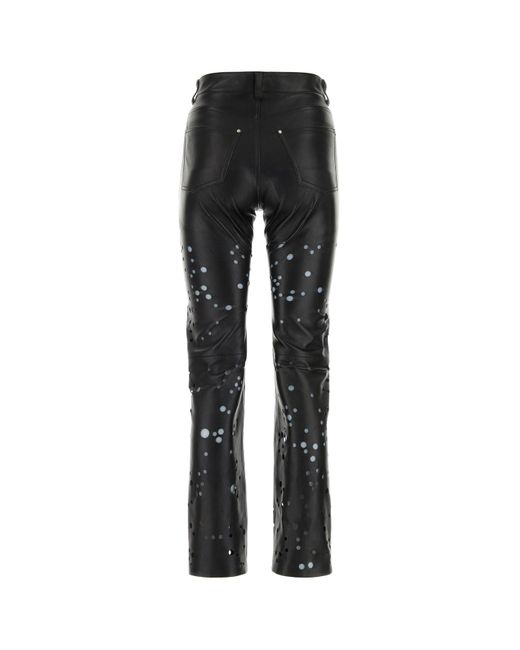 DURAZZI MILANO Black Leather Pant