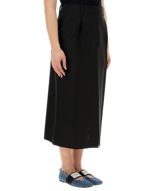 Givenchy Black Wool Blend Skirt