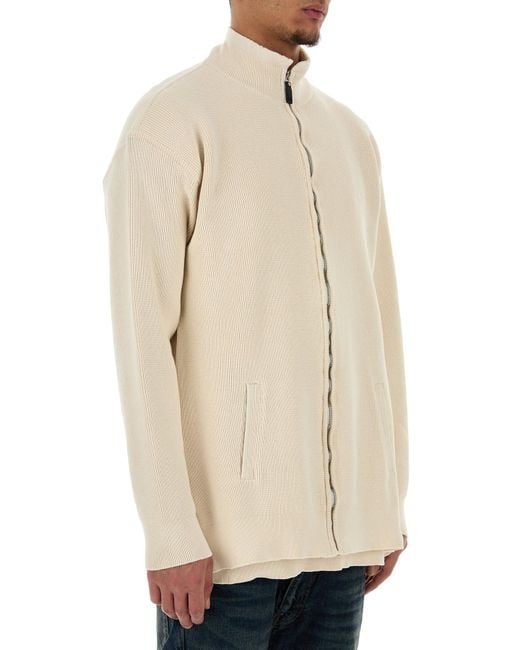 Balenciaga Natural Cream Cotton And Polyester Sweater for men