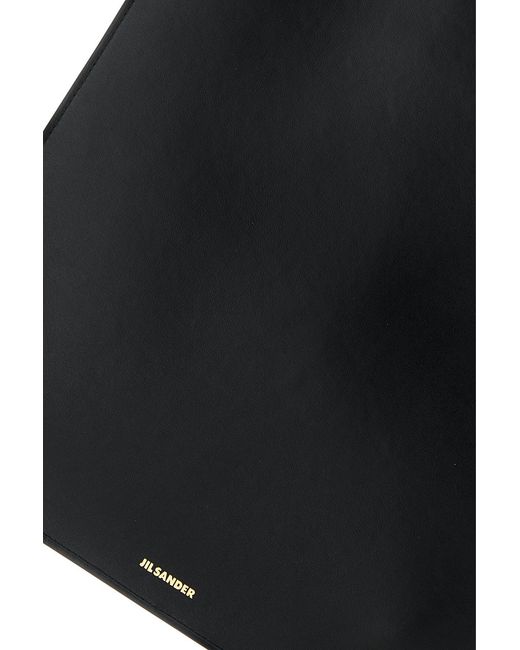 Jil Sander Black Leather Otto Shoulder Bag