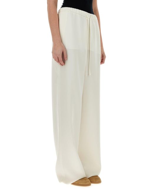 Valentino Garavani Ivory Cady Couture Wide-leg Pant in White