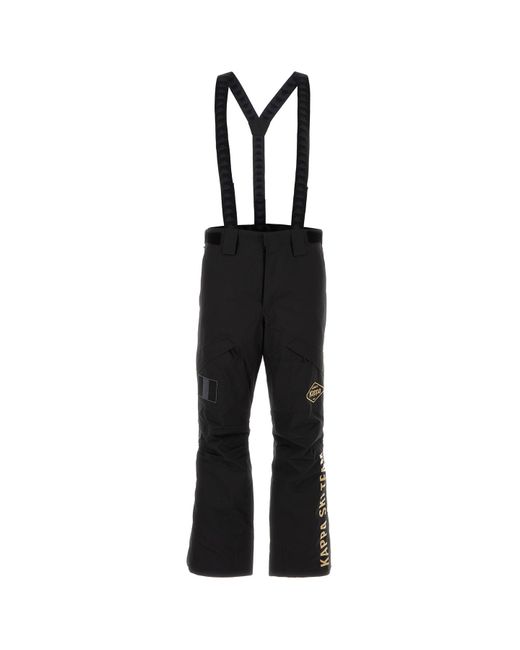 Kappa Black Polyester Ski Pant for men