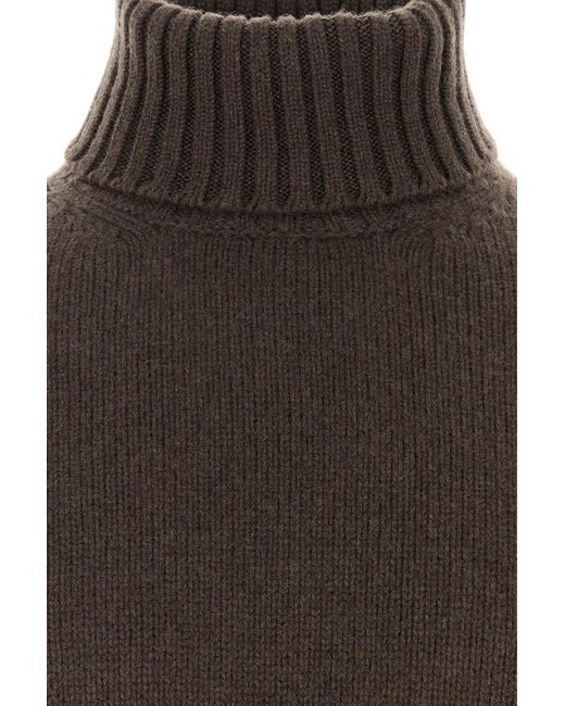 Fedeli Brown Cashmere Sweater for men