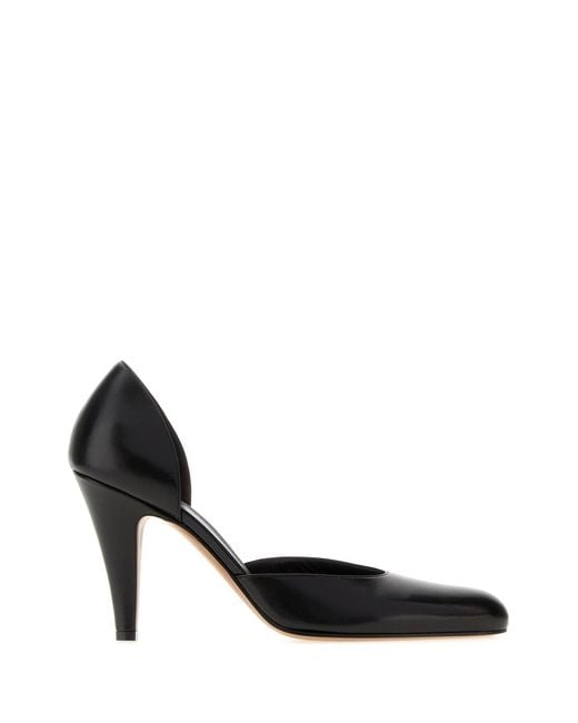 The Row Black Slip On Pumps
