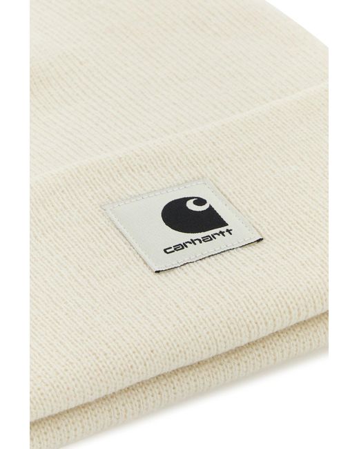 W' Ashley Beanie in acrilico avorio di Carhartt in Natural da Uomo