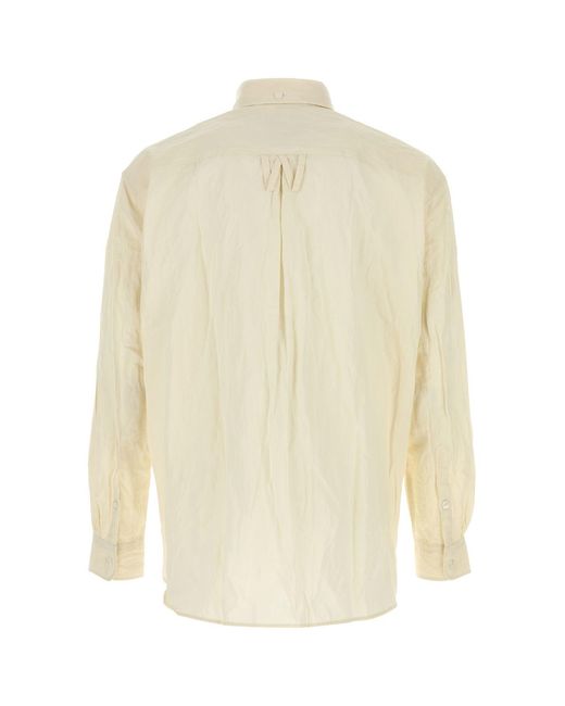 Willy Chavarria White Cream Poplin Shirt for men