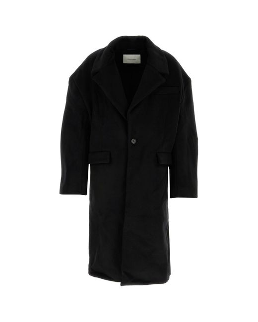 Entire studios Black Basilica Coat for men