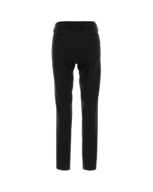 PT Torino Black Stretch Wool Pant