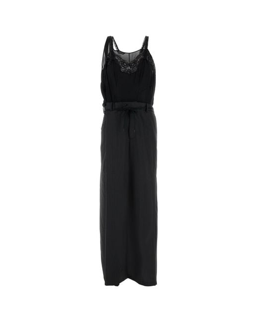 Balenciaga Black 'Patched Slip' Dress