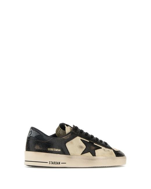 Golden Goose Deluxe Brand Black Two-tone Leather And Suede Stardan Sneakers for men