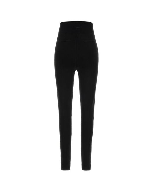Chloé Black Viscose Blend Leggings