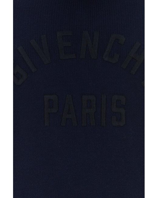 Givenchy Blue Cotton Sweater for men