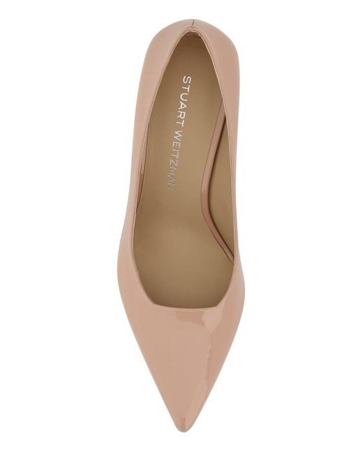 Stuart Weitzman Pink Solid Pointed Toe Pump