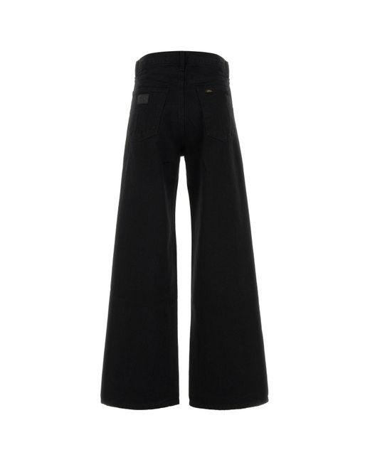 Lois Black Denim Skater Wide-leg Jeans