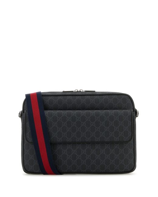 Borsa a tracolla GG in tessuto GG Supreme di Gucci in Black da Uomo