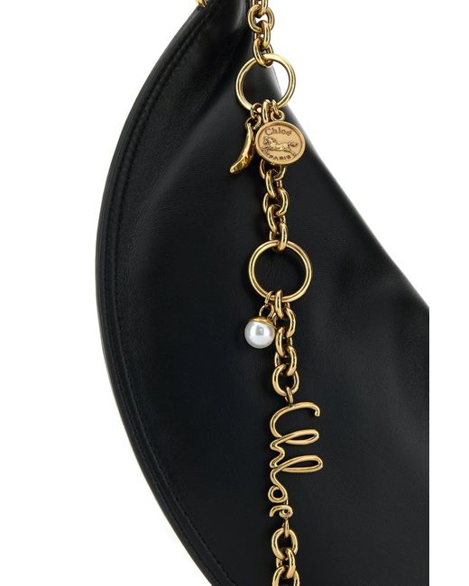 Borsa a spalla Chloè Icons in nappa nera di Chloé in Black