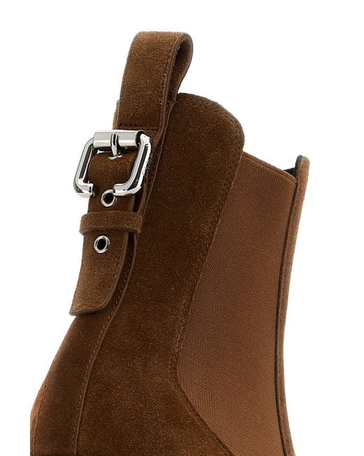 Chloé Brown Caramel Suede Dakota Ankle Boots