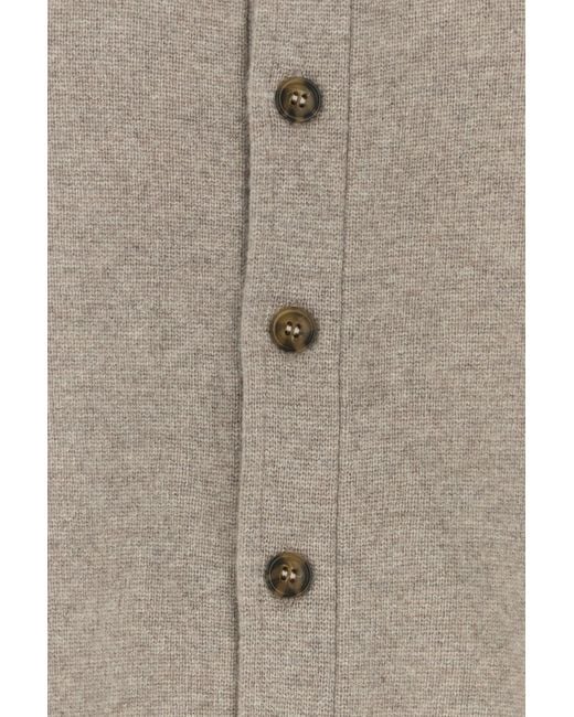 LeKasha Gray Cappuccino Cashmere Minsk Shirt for men