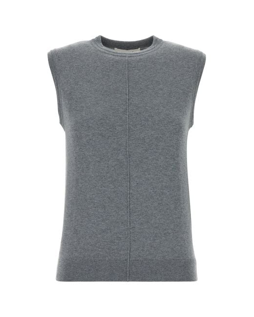Lisa Yang Gray Grey Cotton Blend Agna Vest