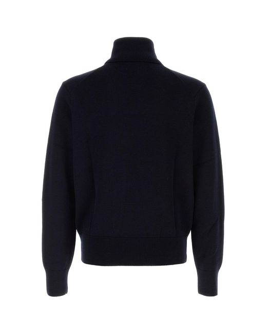 AMI Blue Ami Midnight Wool Sweater for men